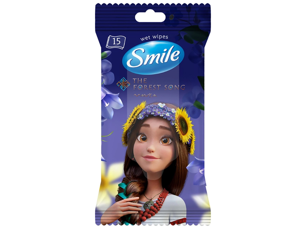 Серветки вологі для шкіри рук та тіла Smile Mavka, 15шт