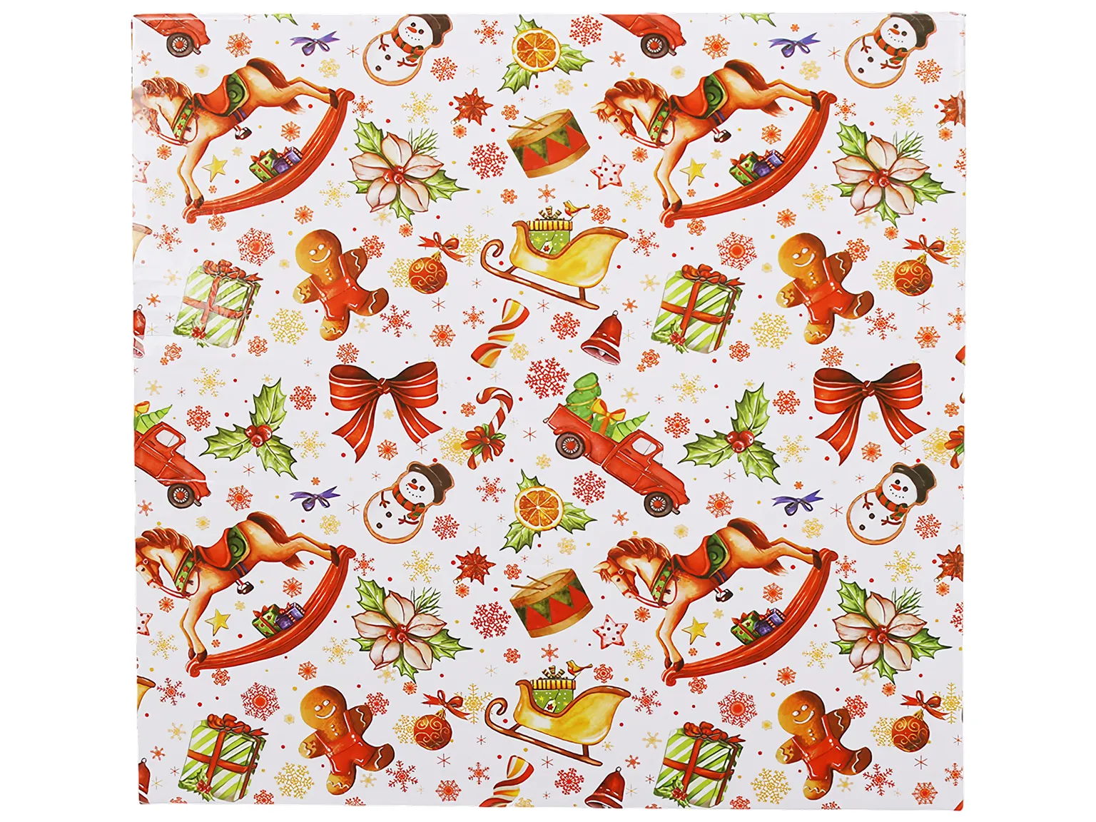 Тарелка сервировочная Christmas Ribbon с волнистым краем, фарфор, 21×21×2 см