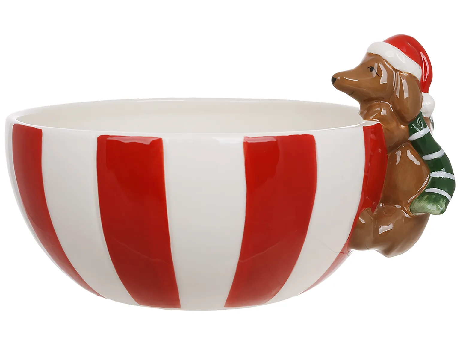 Пиалка керамическая Веселая такса 17.7*15.7*9.9см красная, Candy collection  834-908