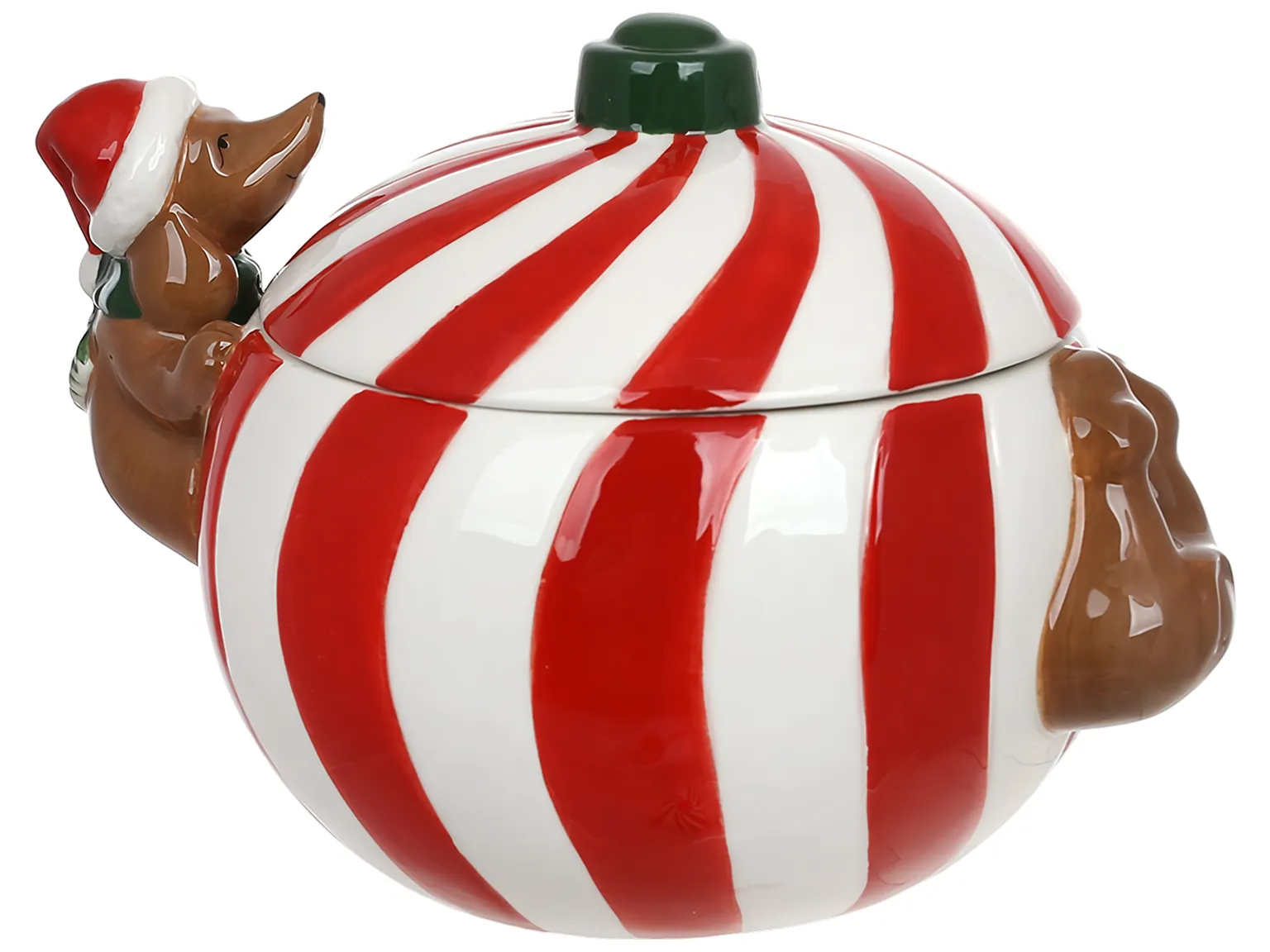 Банка для сладостей Веселая такса Candy с крышкой, керамика, 800 мл, 18,6×14×12,7 см