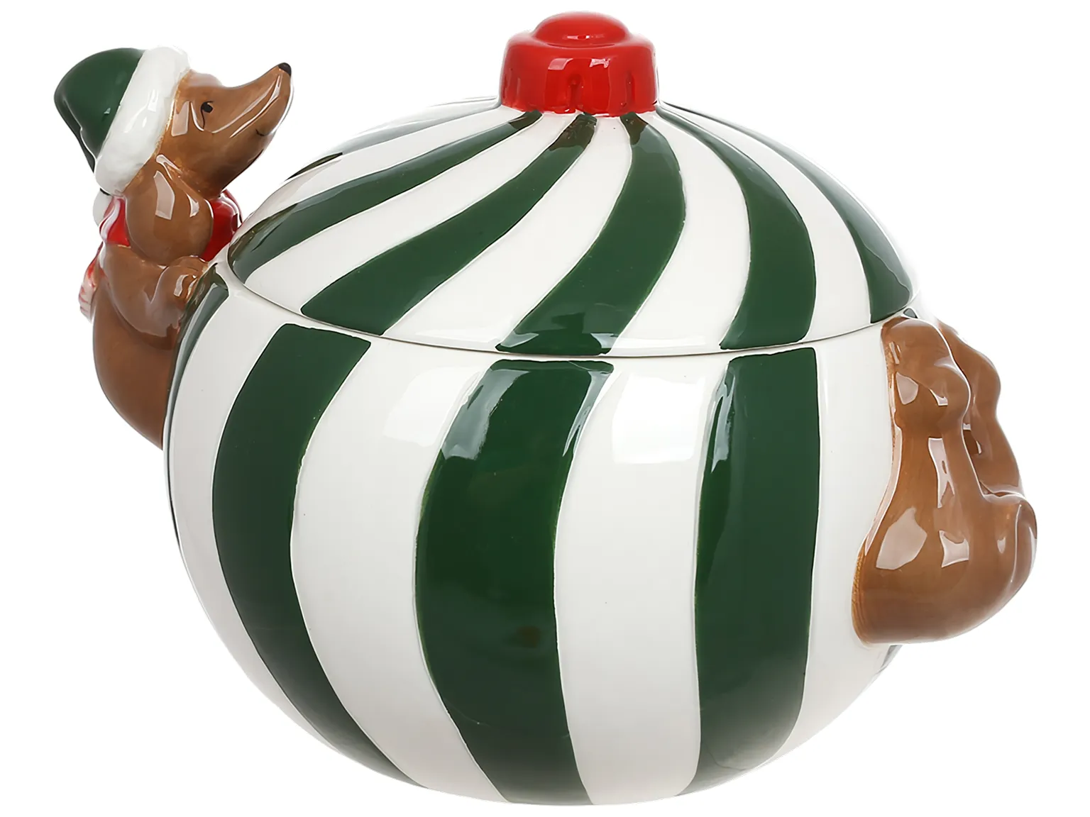 Банка для сладостей Веселая такса Candy с крышкой, керамика, 800 мл, 18,6×14×12,7 см