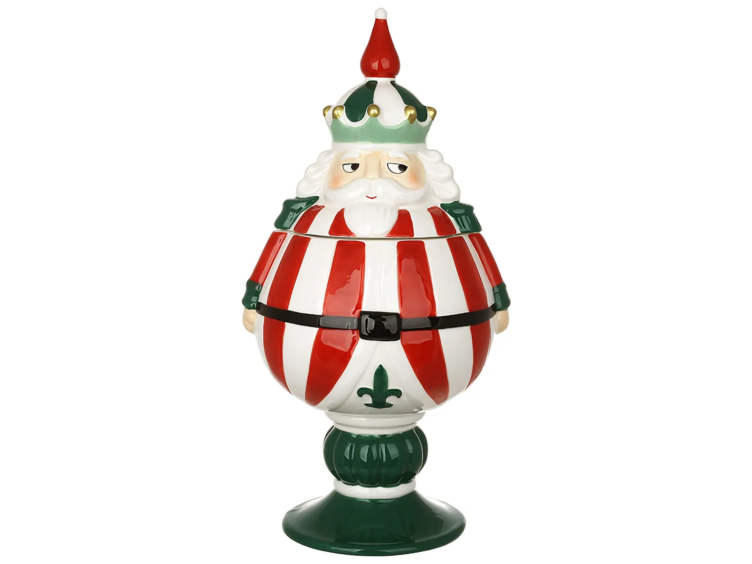 Банка для сладостей Щелкунчик Candy collection на ножке, керамика, 1,1 л, 16,2×15×32,5 см