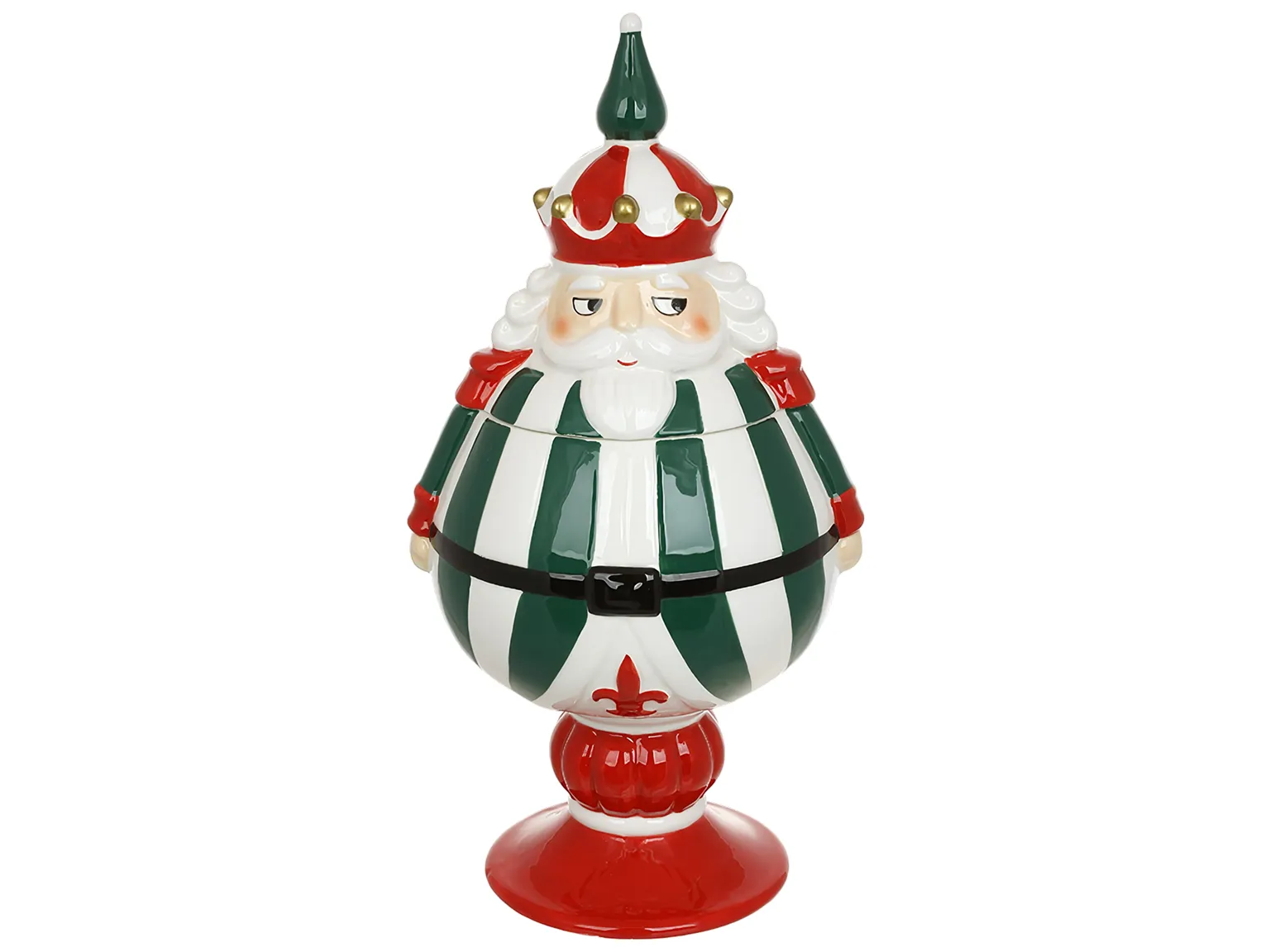 Банка для сладостей Щелкунчик Candy collection на ножке, керамика, 1,1 л, 16,2×15×32,5 см