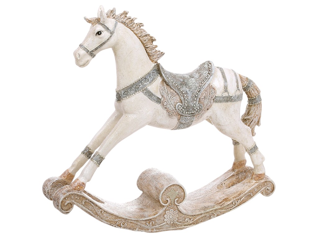 Фігурка декоративна Конячка-гойдалка, полістоун, 26×5,5×22см