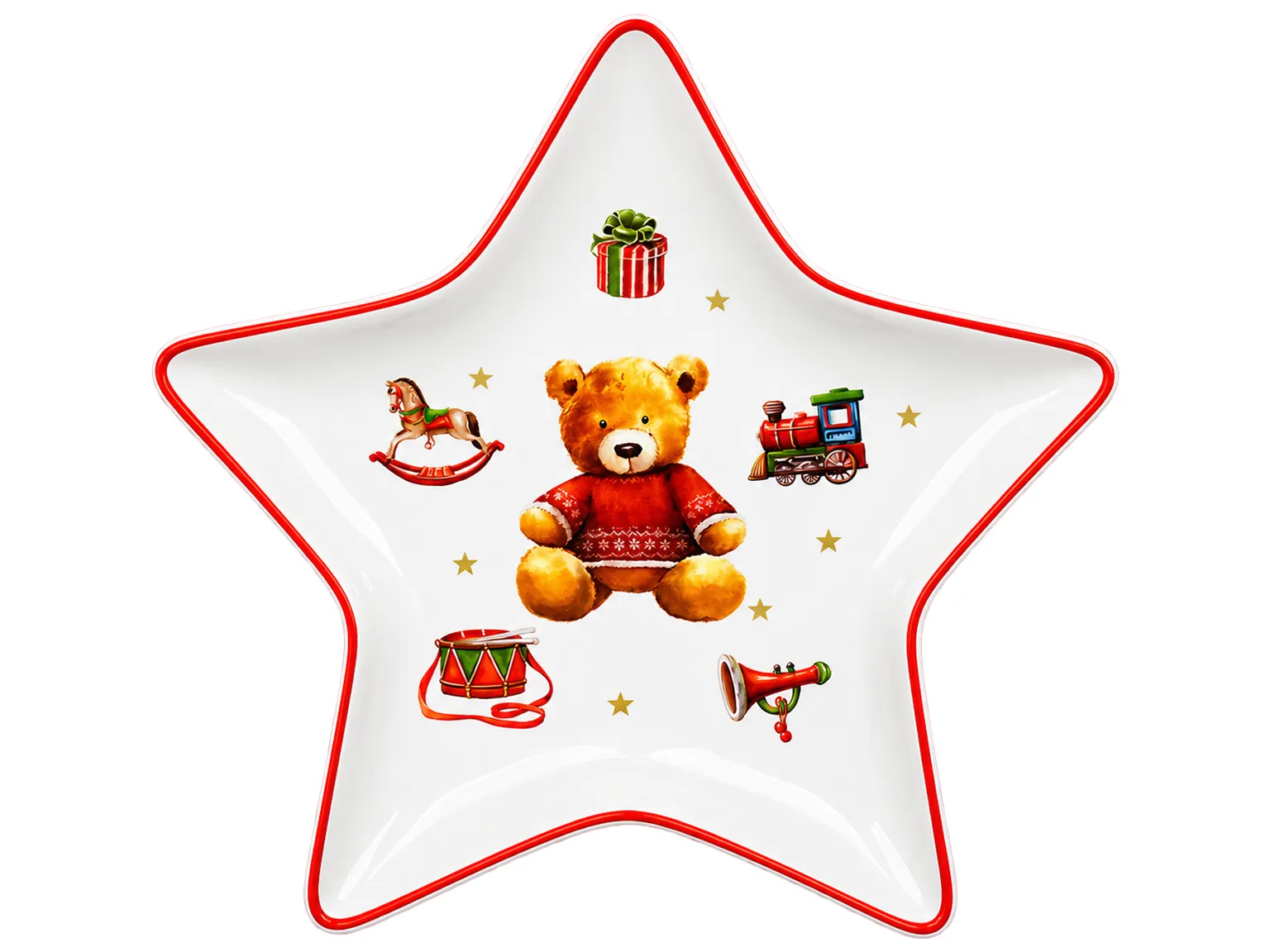Блюдо сервировочное My Teddy Bear в форме звезды, фарфор, 23,5×23,5×3 см