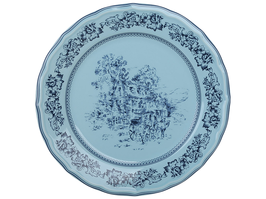 Тарілка порцелянова Heritage Toile Collection, французька бірюза, 22×2,5 см