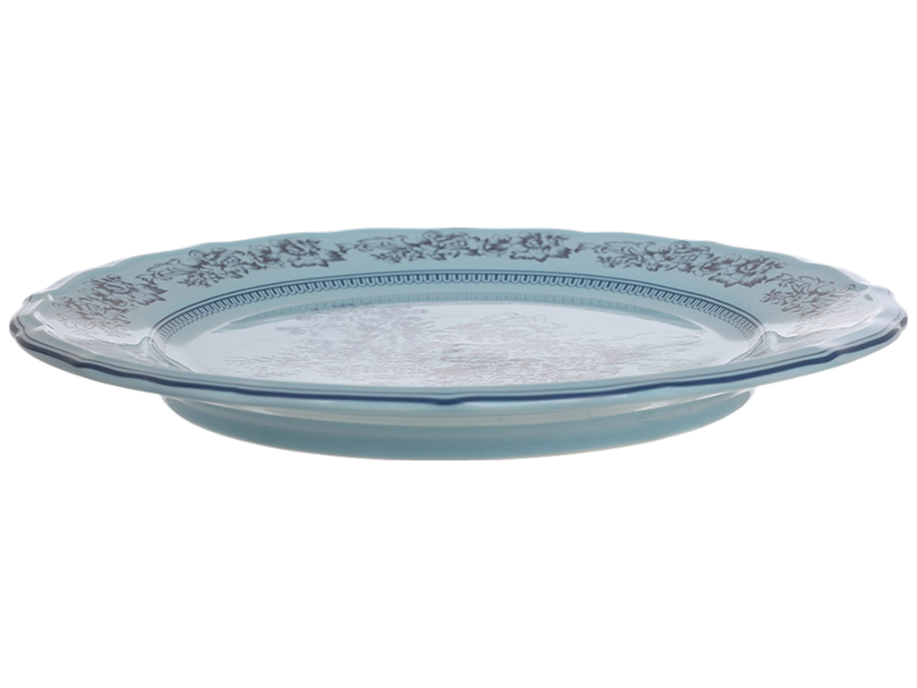 Тарілка порцелянова Heritage Toile Collection, французька бірюза, 22×2,5 см
