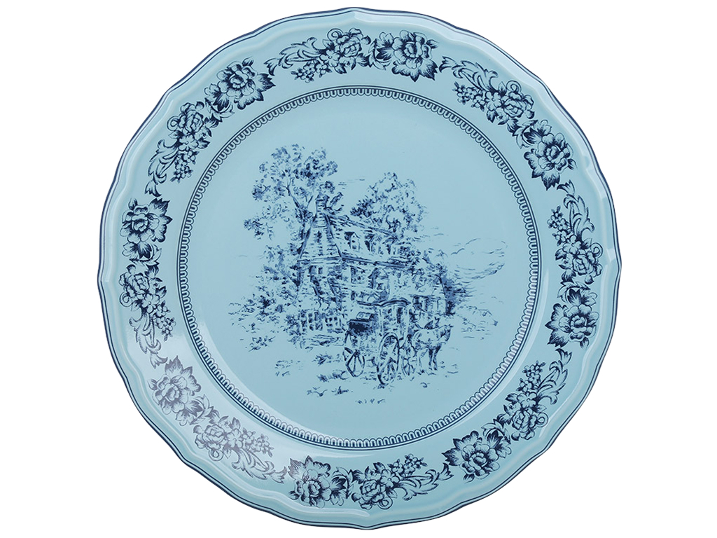Тарілка Heritage Toile Collection порцеляна, бірюзового кольору, 27×2,5 см