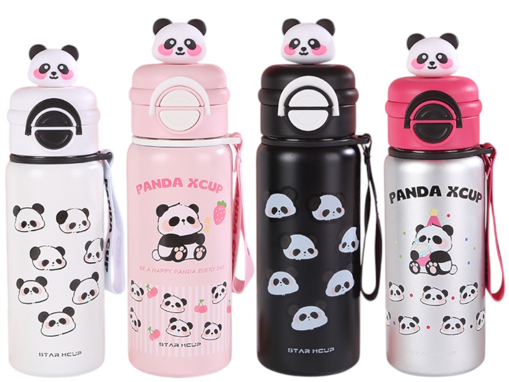 Термос детский Panda Xcup, нержавеющая сталь, 550мл, 14х7,3см, 4 дизайна (цена за 1шт)