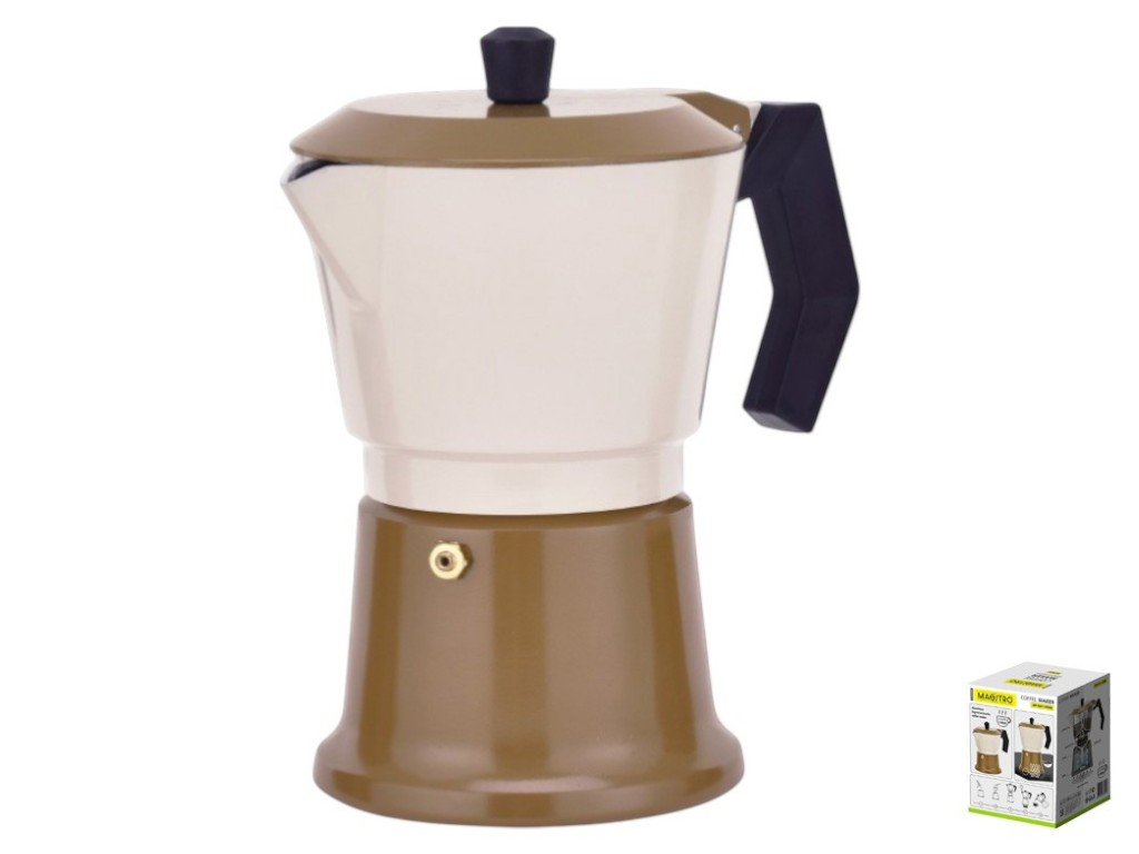 Кавоварка гейзерна Maestro Espresso Moka алюмінієва, 150мл (індукційне дно)