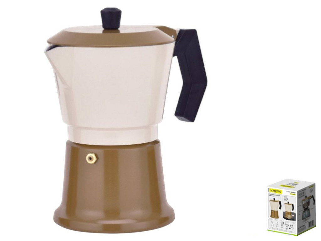 Кавоварка гейзерна Maestro Espresso Moka алюмінієва, 450мл (індукційне дно)