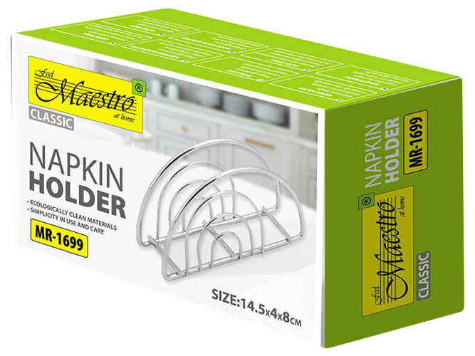 Підставка для серветок Maestro Basic, хромована сталь, 14,5X4х8см