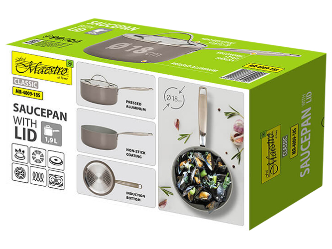 Ківш із кришкою Maestro Ceramic, 1,9л