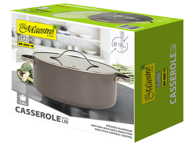 Каструля Maestro Ceramic, з кришкою, 1,9л