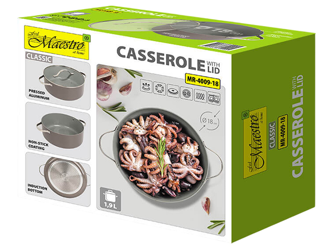 Каструля Maestro Ceramic, з кришкою, 1,9л