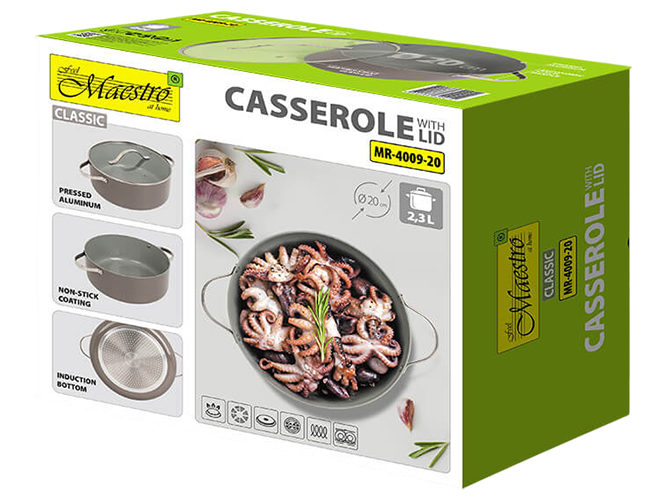 Кастрюля Maestro Ceramic, с крышкой, 2,3л