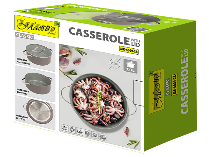 Каструля Maestro Ceramic, з кришкою, 7л