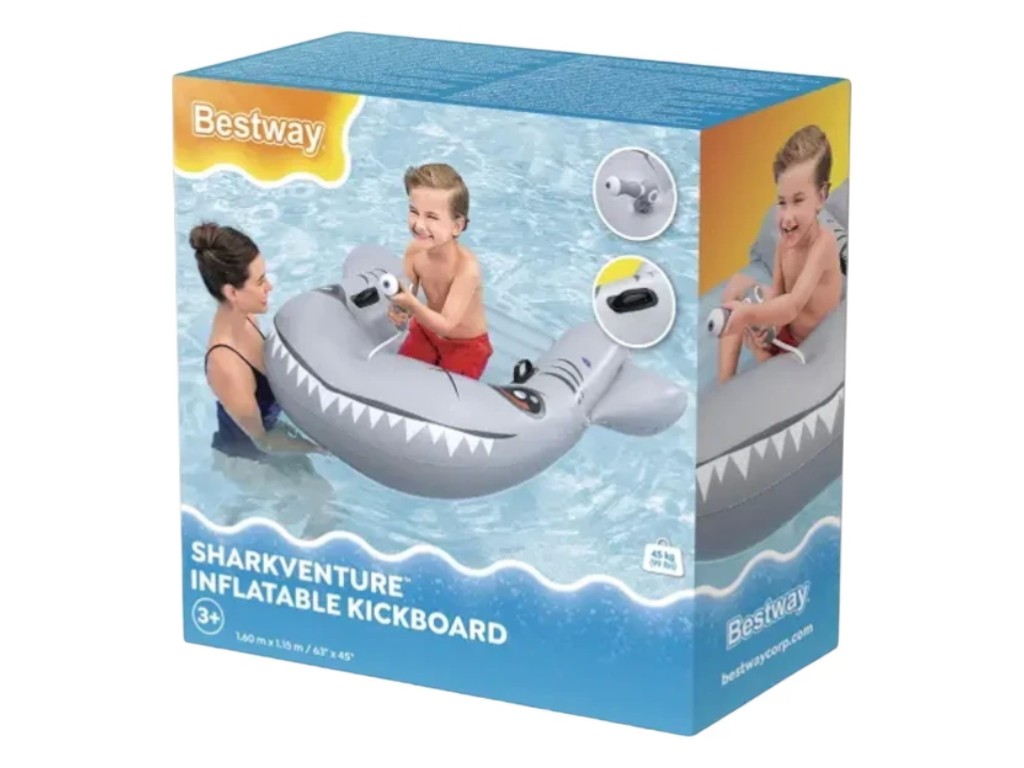 Плотик надувний Акула 42073, 160×115 см, з водяним пістолетом, Bestway