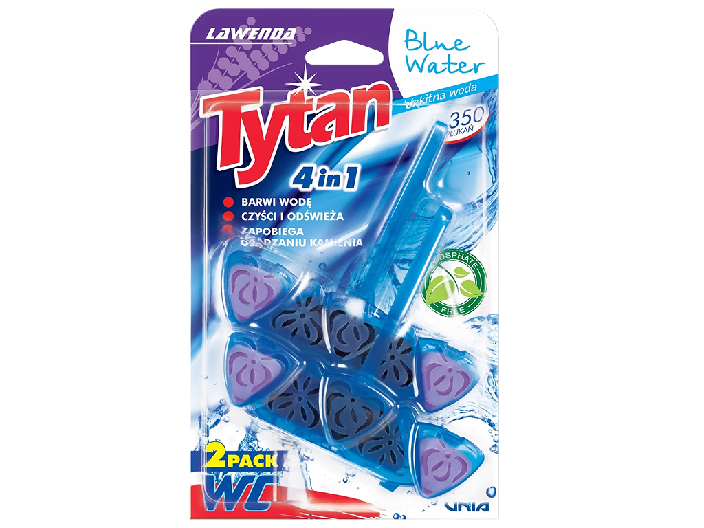 Блок для унитаза Tytan Violet Water 4в1, 2×40 г