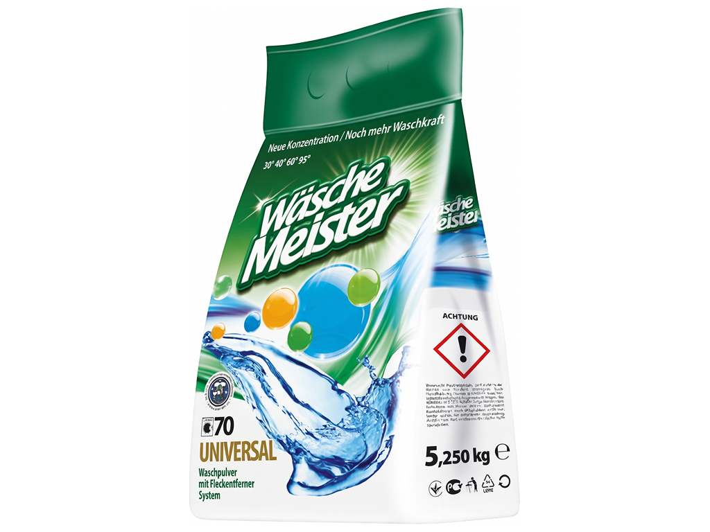Пральний порошок для всіх типів білизни Wasche Meister Universal, 5.25 кг