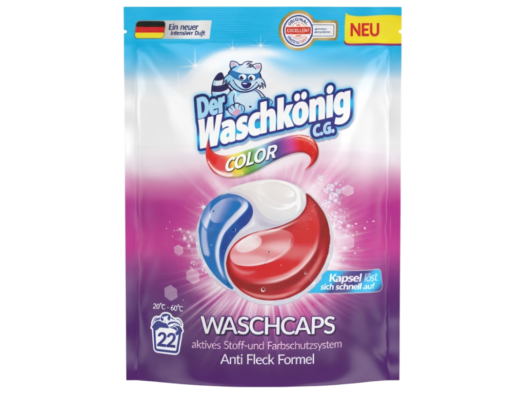 Капсулы для стирки Waschkonig Color, 22 шт