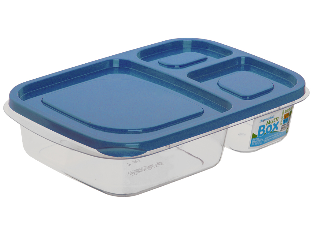 Ланч-бокс Diomedea lunch box на 3 отделения с цветной крышкой №40 1,15л