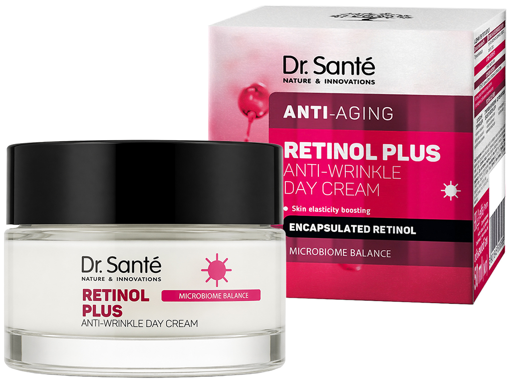 Крем для лица Dr. Sante Retinol Plus, дневной, с инкапсулированным ретинолом, 50мл