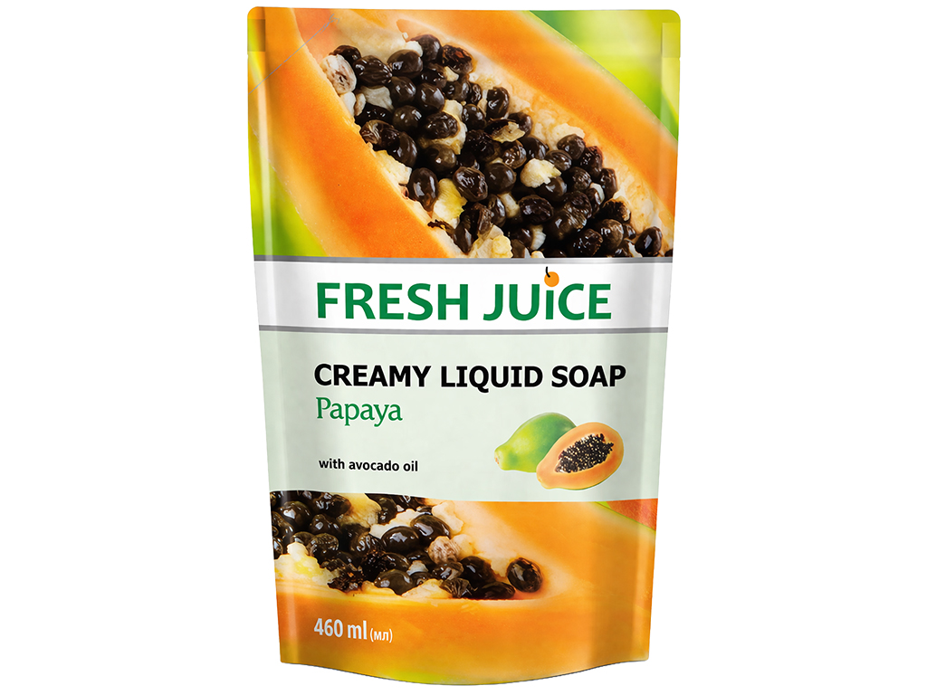 Крем-мыло Fresh Juice Папайя, с маслом авокадо, 460мл, дойпак