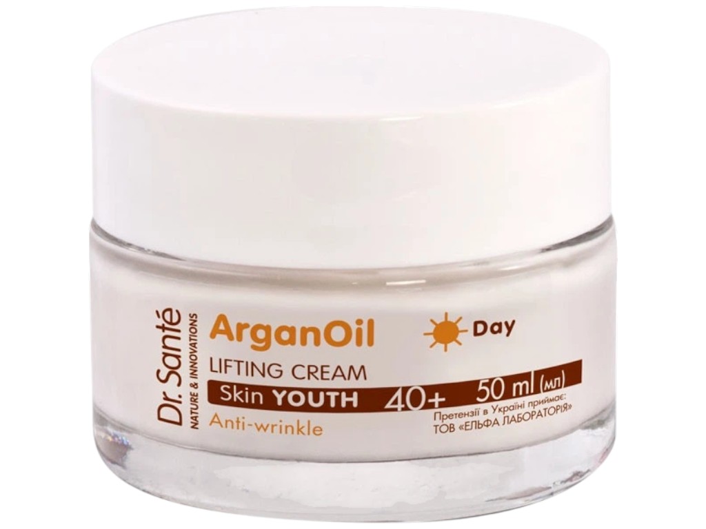 Крем-ліфтинг для обличчя Dr.Sante Argan Oil 40+, денний, з аргановим маслом та коензимом Q10, 50мл