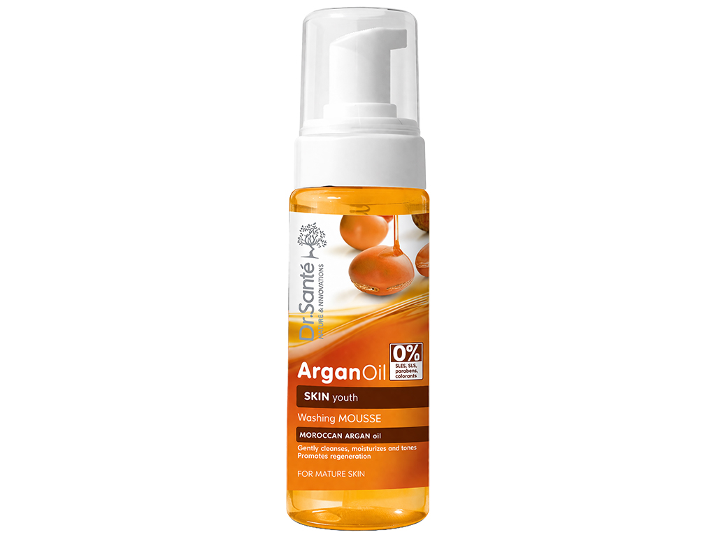 Мусс для умывания Dr.Sante Argan Oil, с аргановым маслом, коллагеном и эластином, 150мл