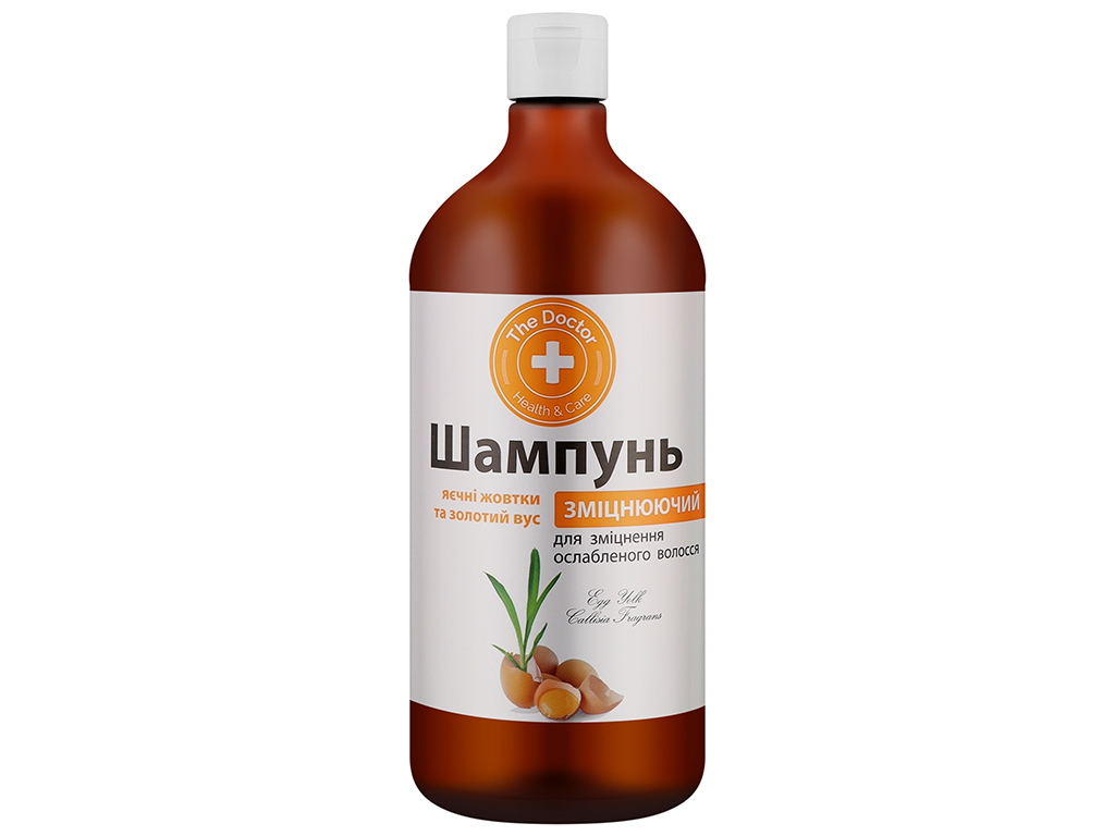 Шампунь для волос The Doctor Укрепляющий, с яичными желтками и золотым усом, 1л