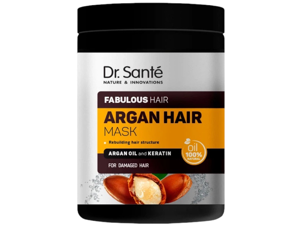 Маска для волосся Dr.Sante Argan Hair Розкішне волосся, з аргановим маслом та протеїнами, 1л