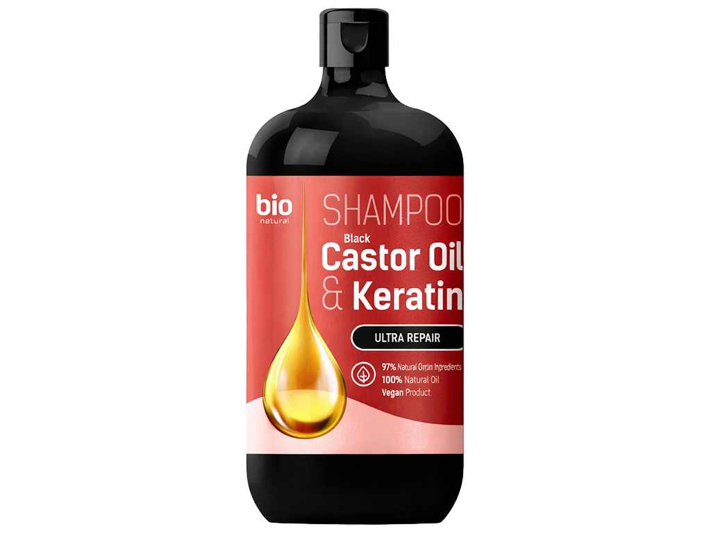 Шампунь для волос Bio Naturell, с касторовым маслом и кератином, 946мл