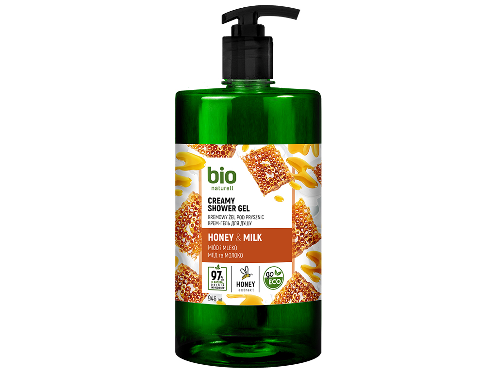 Крем-гель для душу Bio Naturell Мед та молоко, 946мл