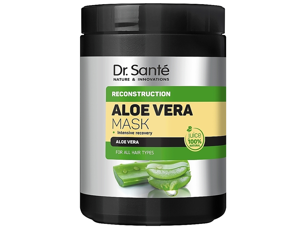 Маска для волос Dr.Sante Aloe Vera Реконструкция, с алоэ вера, маслами и кондиционером, 1л
