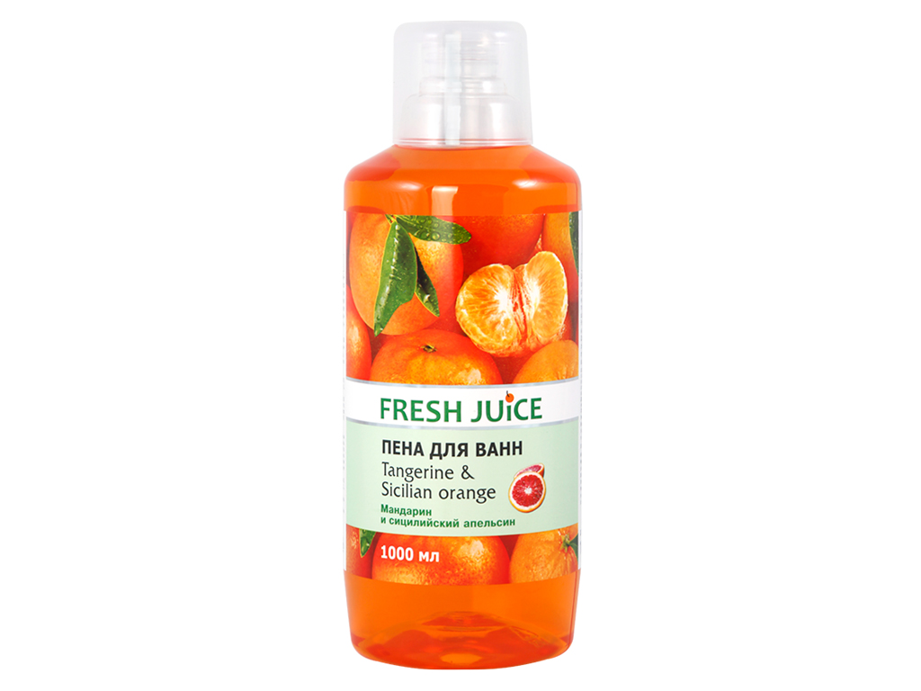 Піна для ванн "Fresh Juice" Tangerine&Sicilian Orange мандарин і сицилійський апельсин 1л