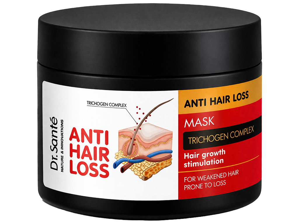 Маска для волос Dr.Sante Anti Hair, с аргинином, ниацинамидом, цинком, кальцием пантотенатом, 300мл
