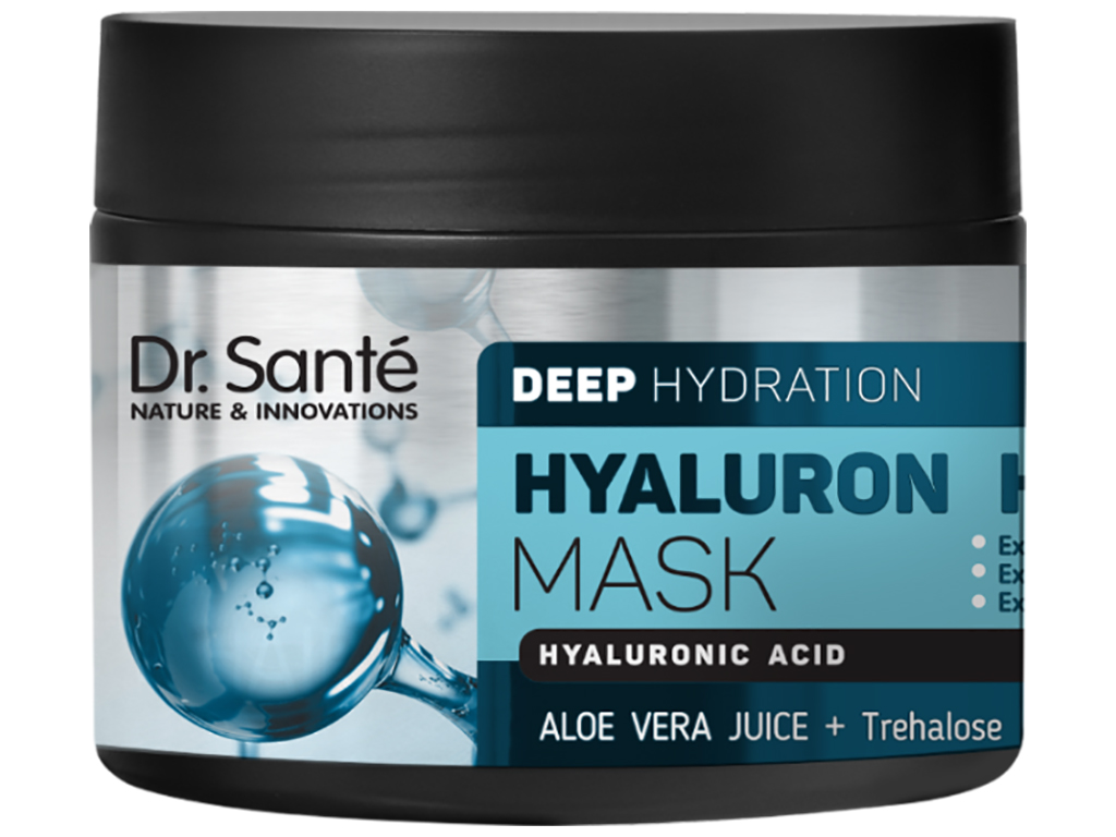 Маска для волосся Dr.Sante Hyaluron Hair Deep, з гіалуроновою кислотою та комплексом кислот, 300мл