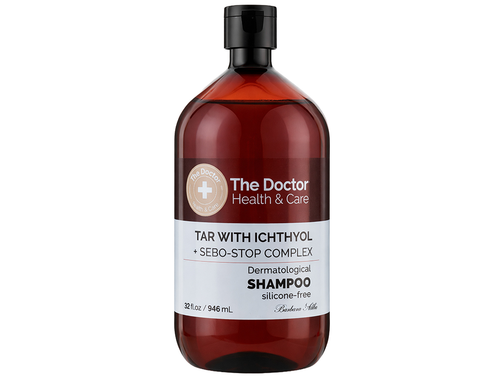 Шампунь для волосся The Doctor Sebo-stop Complex Проти лупи, з дьогтем та іхтіолом, 946мл