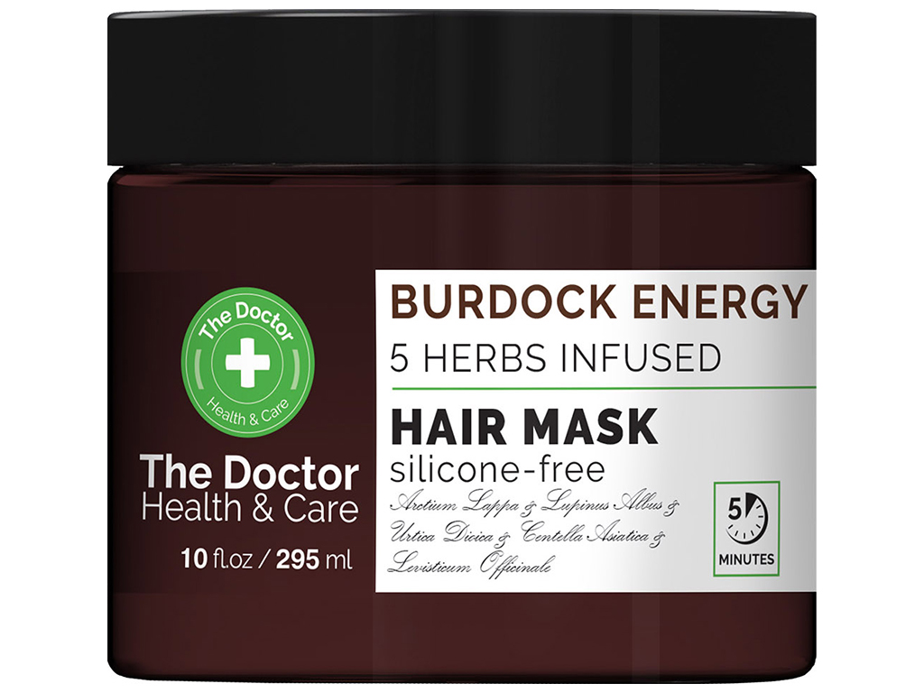 Маска для волосся The Doctor Health&Care Реп'яхова, з екстрактом лопуха та комплексом трав, 295мл
