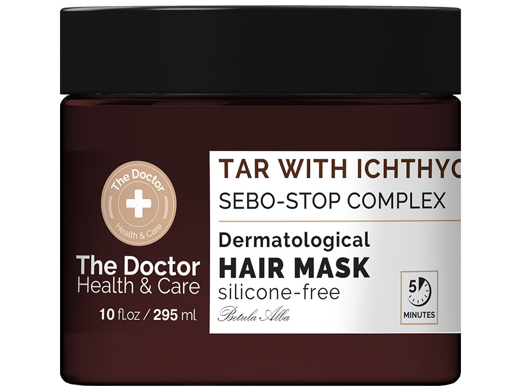 Маска для волосся The Doctor Health&Care, з березовим дьогтем та рослинними екстрактами, 295мл