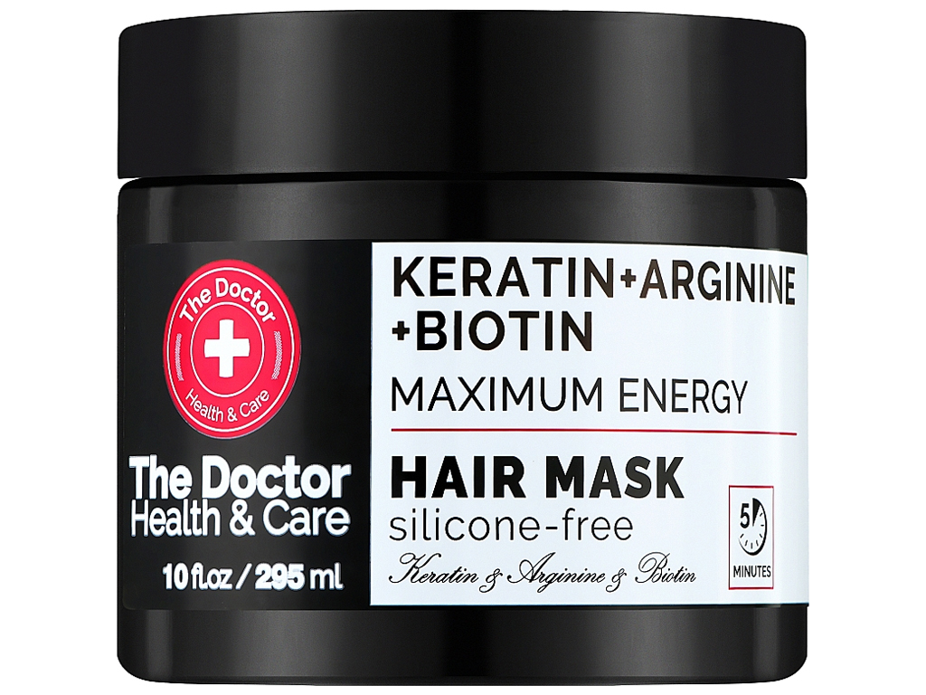 Маска для волосся The Doctor Health&Care, з кератином, аргініном та біотином, 295мл