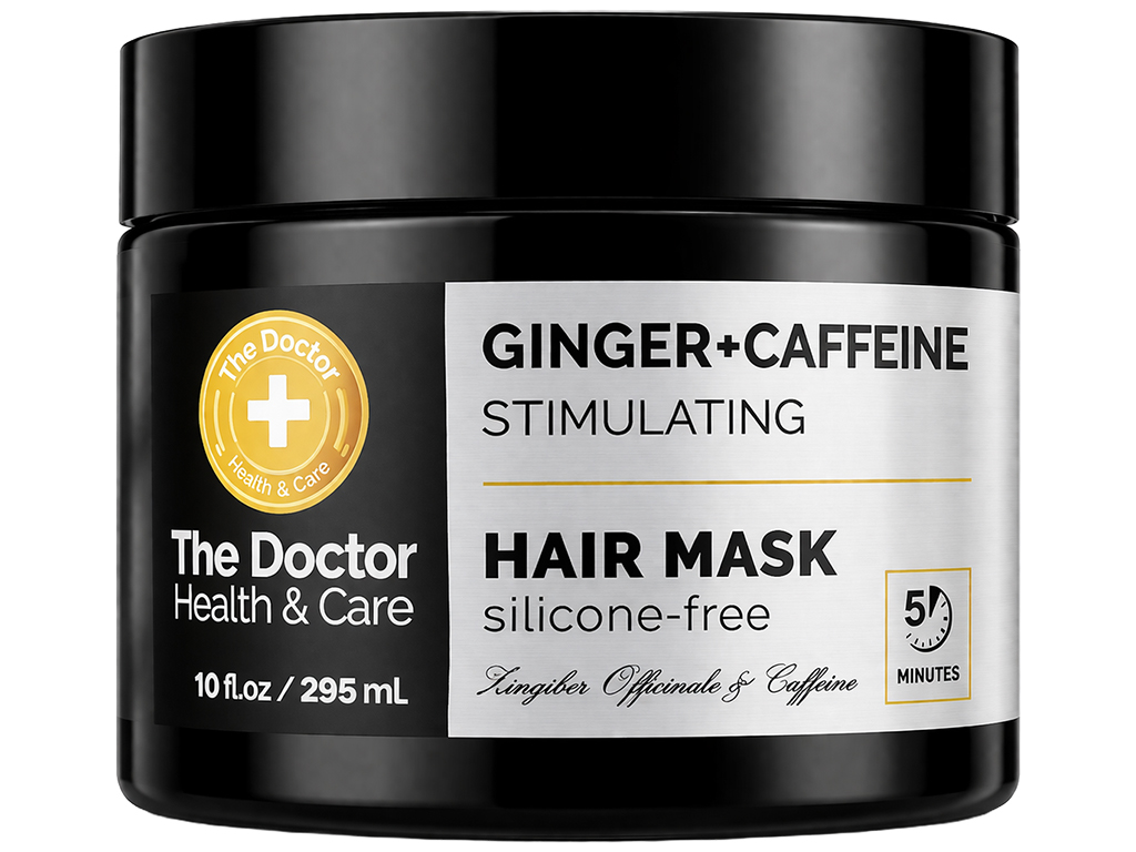 Маска для волосся The Doctor Health&Care Стимулююча, з імбиром, кофеїном та кокосовим маслом, 295мл