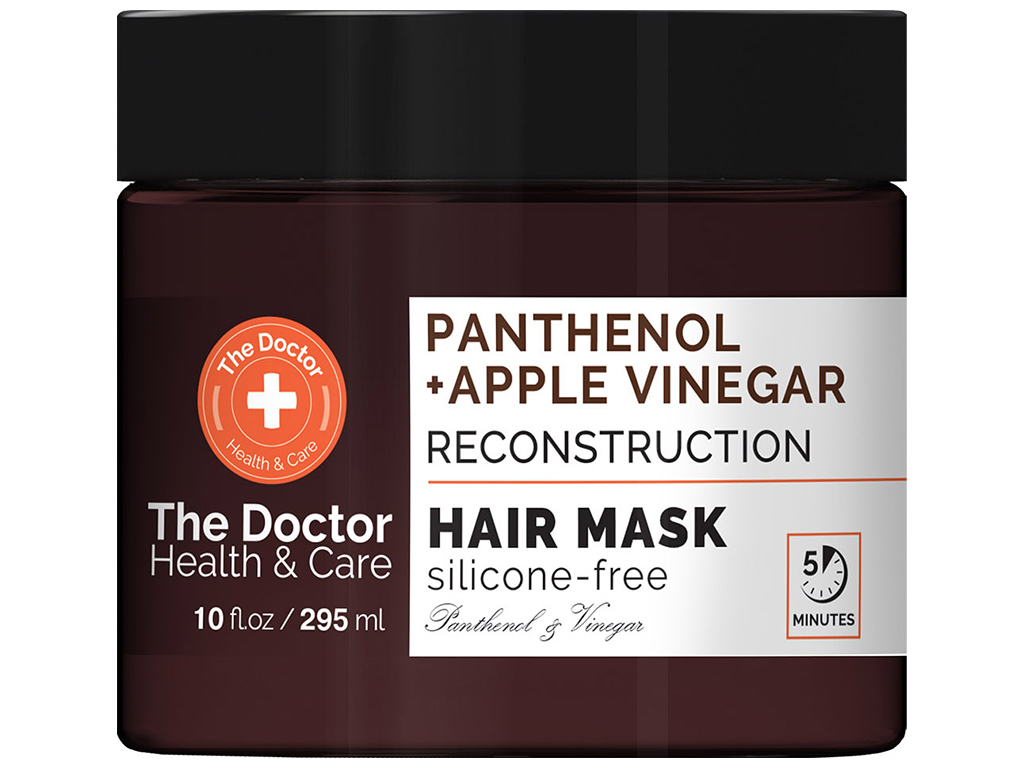 Маска для волос The Doctor Health&Care, с пантенолом, яблочным уксусом и кокосовым маслом, 295мл