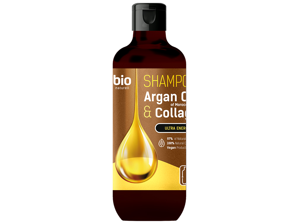 Шампунь для волос Bio Naturell Ультраэнергия, с аргановым маслом и коллагеном, 355мл