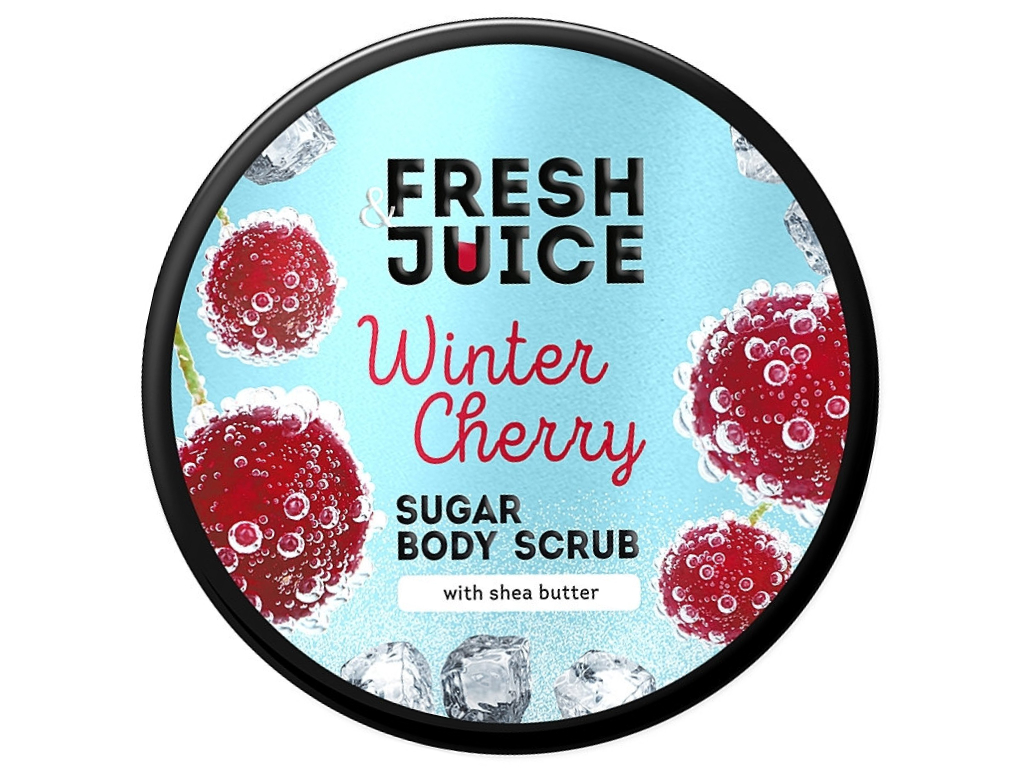 Сахарный скраб для тела Fresh Juice Winter Cherry, 200 мл