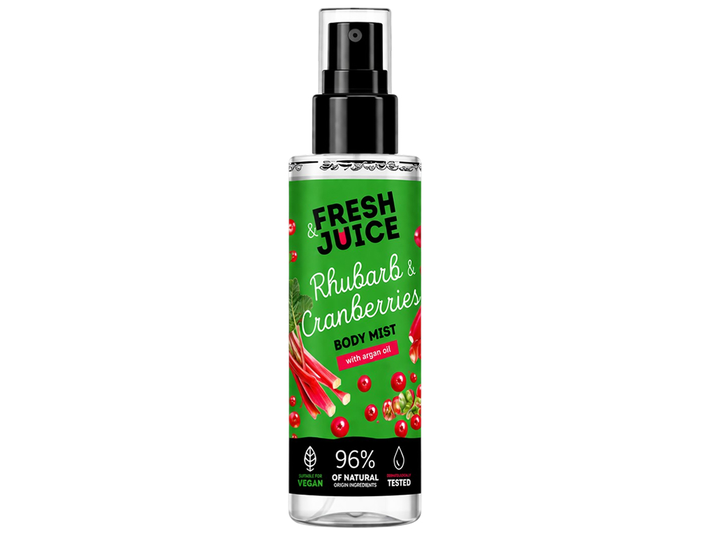 Спрей-мист для тела Fresh Juice Rhubarb & Cranberries, 150 мл