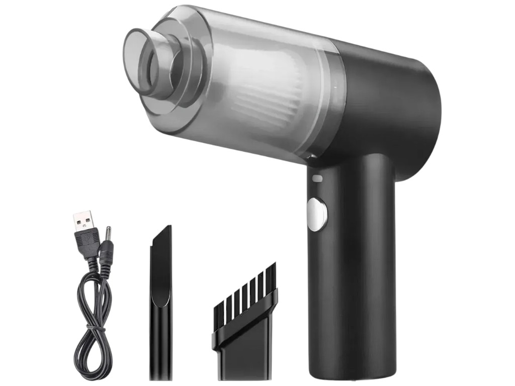 Пилосос автомобільний Vacuum Cleaner, акумуляторний, пластик, 120Вт, 140х16, 4х55мм, колір чорний