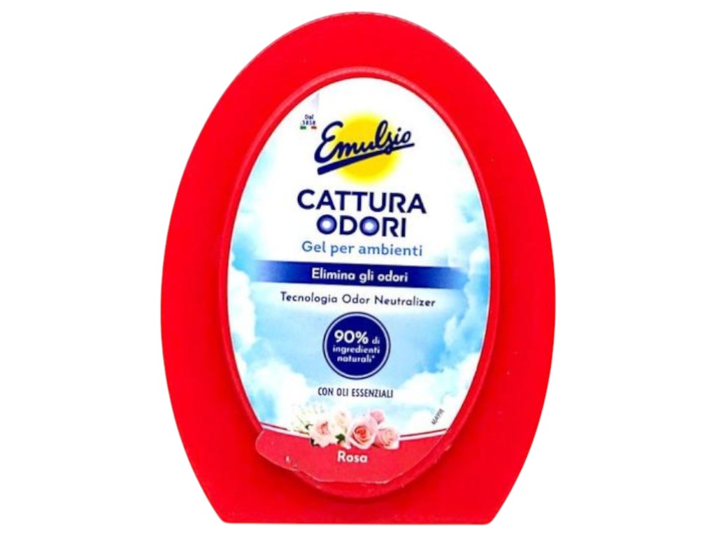 Гелевий освіжувач повітря Emulsio Cattura Odori, аромат троянда, 150г