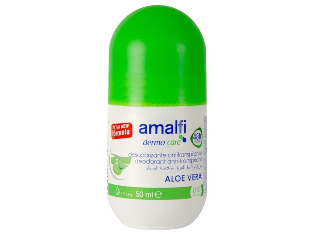 Дезодорант роликовый Amalfi aloe vera, до 48 часов, без спирта, 50 мл